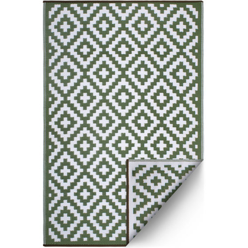 Union Rustic Outdoor Rug Recycled Plastic Straw Waterproof Patio